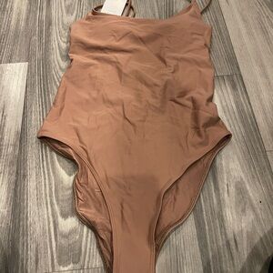 Brown One-Piece Swimsuit